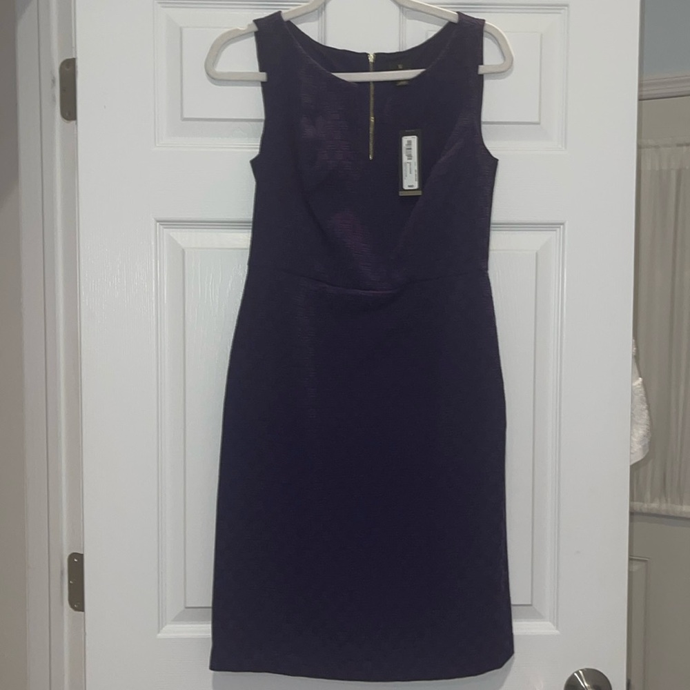 Worthington purple dress with gold hardware size 4 NWT